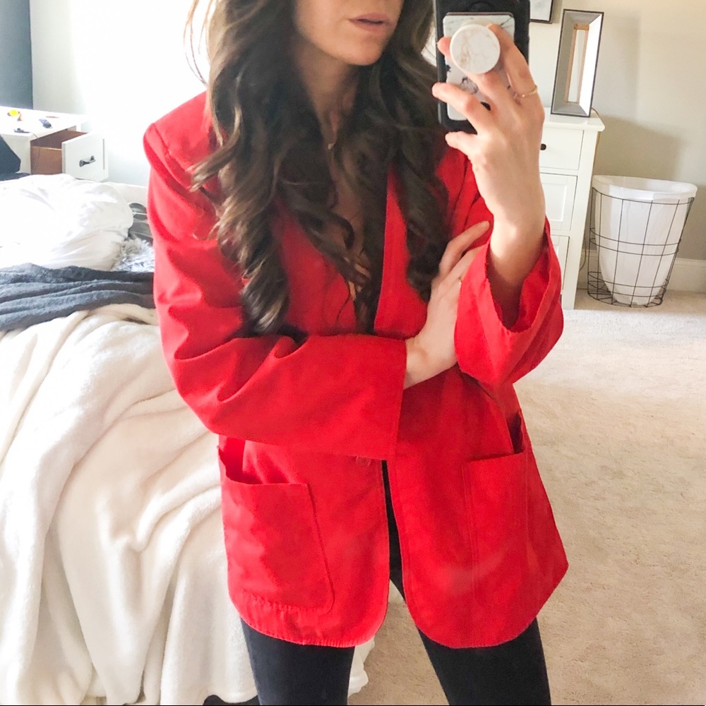 Vintage red blazer work professional casual N